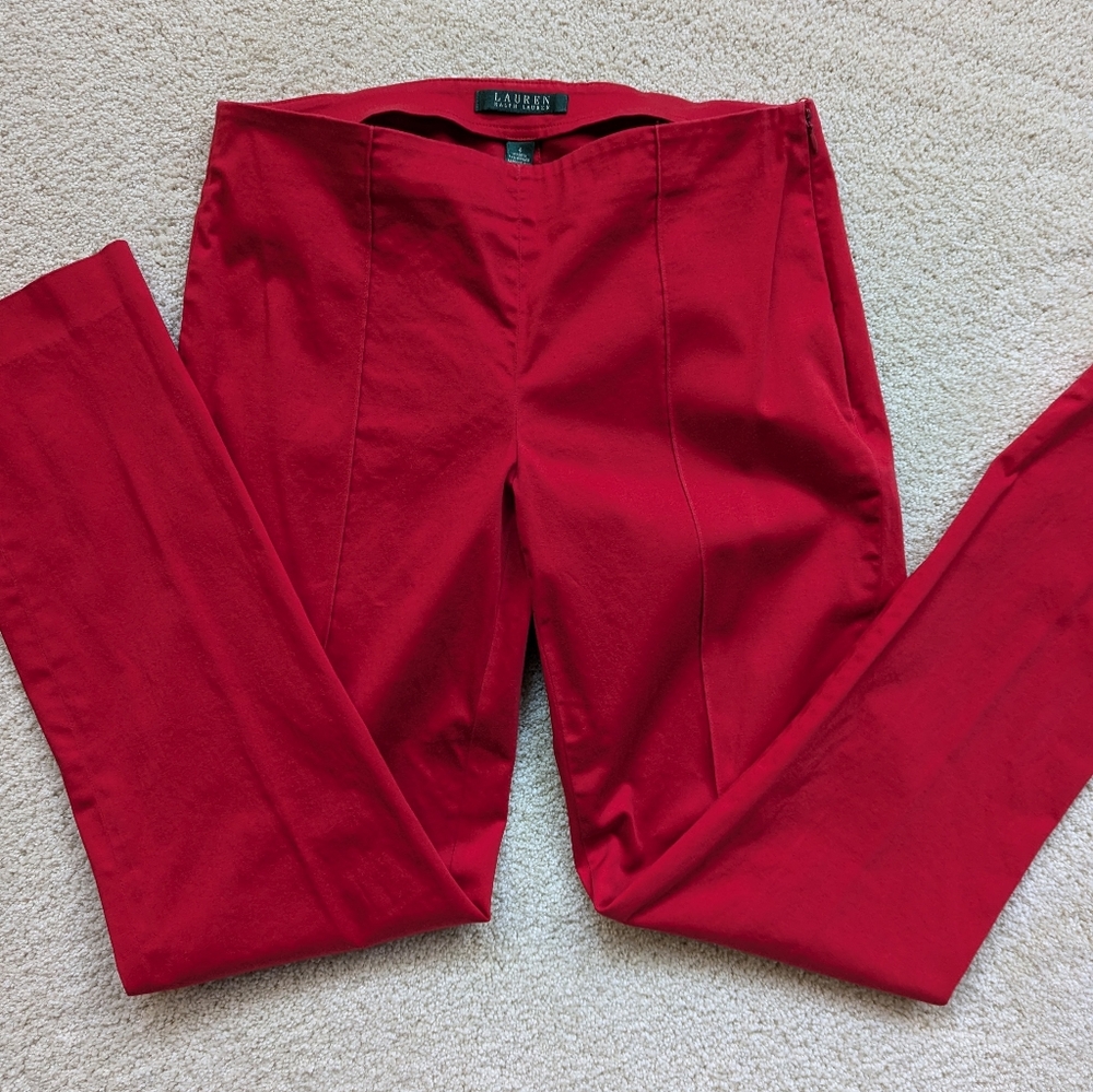 Ralph Lauren red slim ankle pant